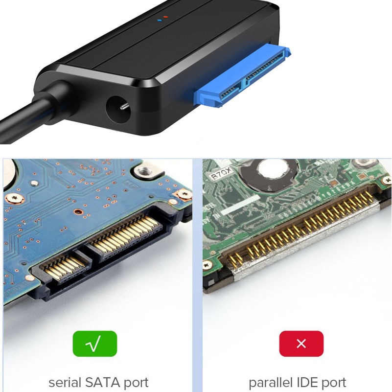 Sata adapter kabel usb 3.0 to sata converter 2.5 3.5 tommer super speed harddisk til hdd ssd usb 3.0 to sata kabel