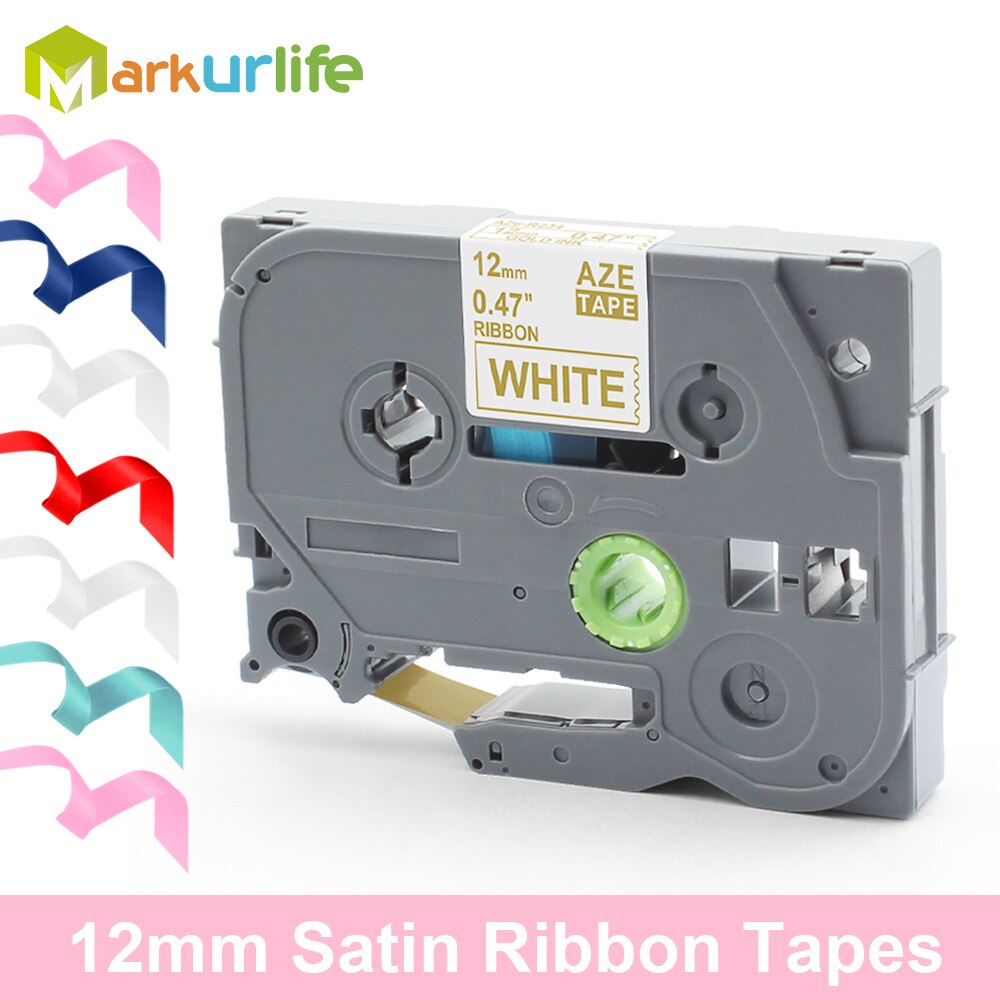 RE34 R231 Satijnen Lint 12Mm Label Tape Compatibel Voor Brother TZe-R231 TZe-RE34 TZE-RE31 TZE-RG34 P Touch Label Printer