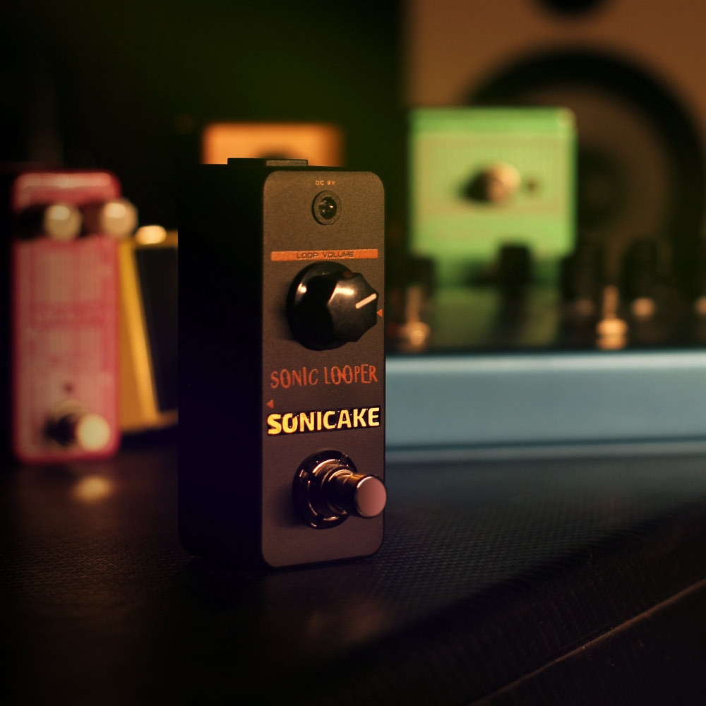 Sonicake Tiny Sonic Electric Guitar Effects Looper Pedal Unlimited Overdubs 10 Minutes Recording Loop QSS-01