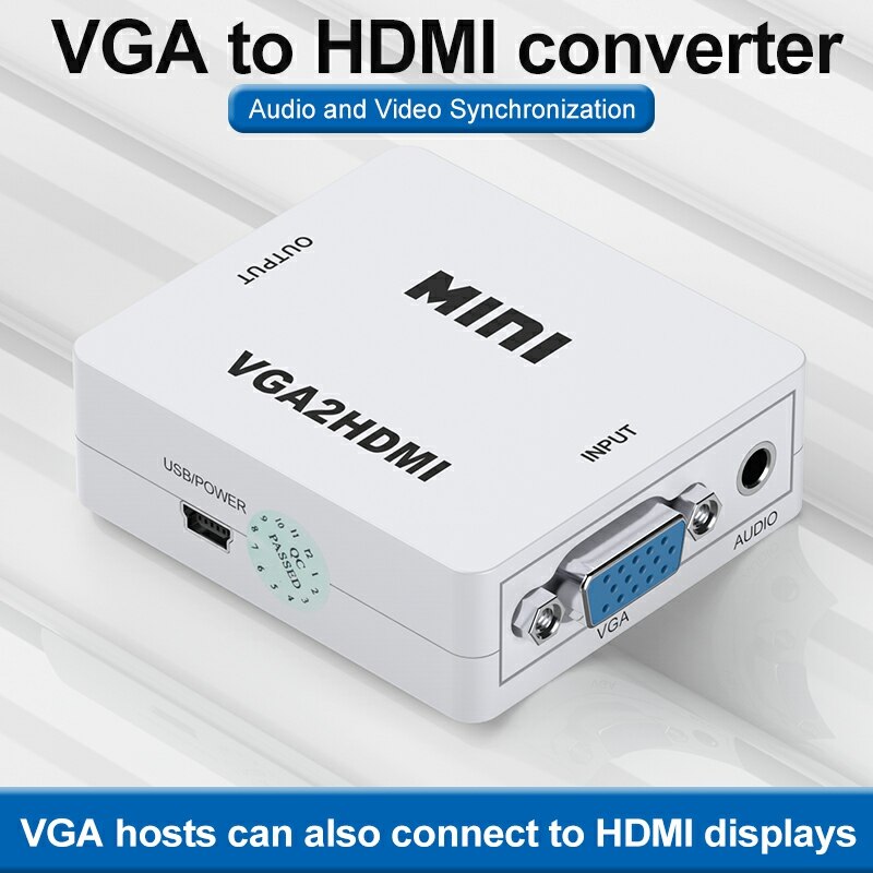VGA to HDMI Adapter 1080P: White HDMI adaptor