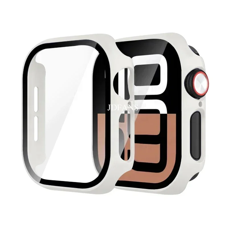 Glass+PC Case For Apple Watch S10 46MM 42MM Accessories HD Tempered Screen Protector Hard Bumper iWatch Series 10 Cover 42 46 mm
