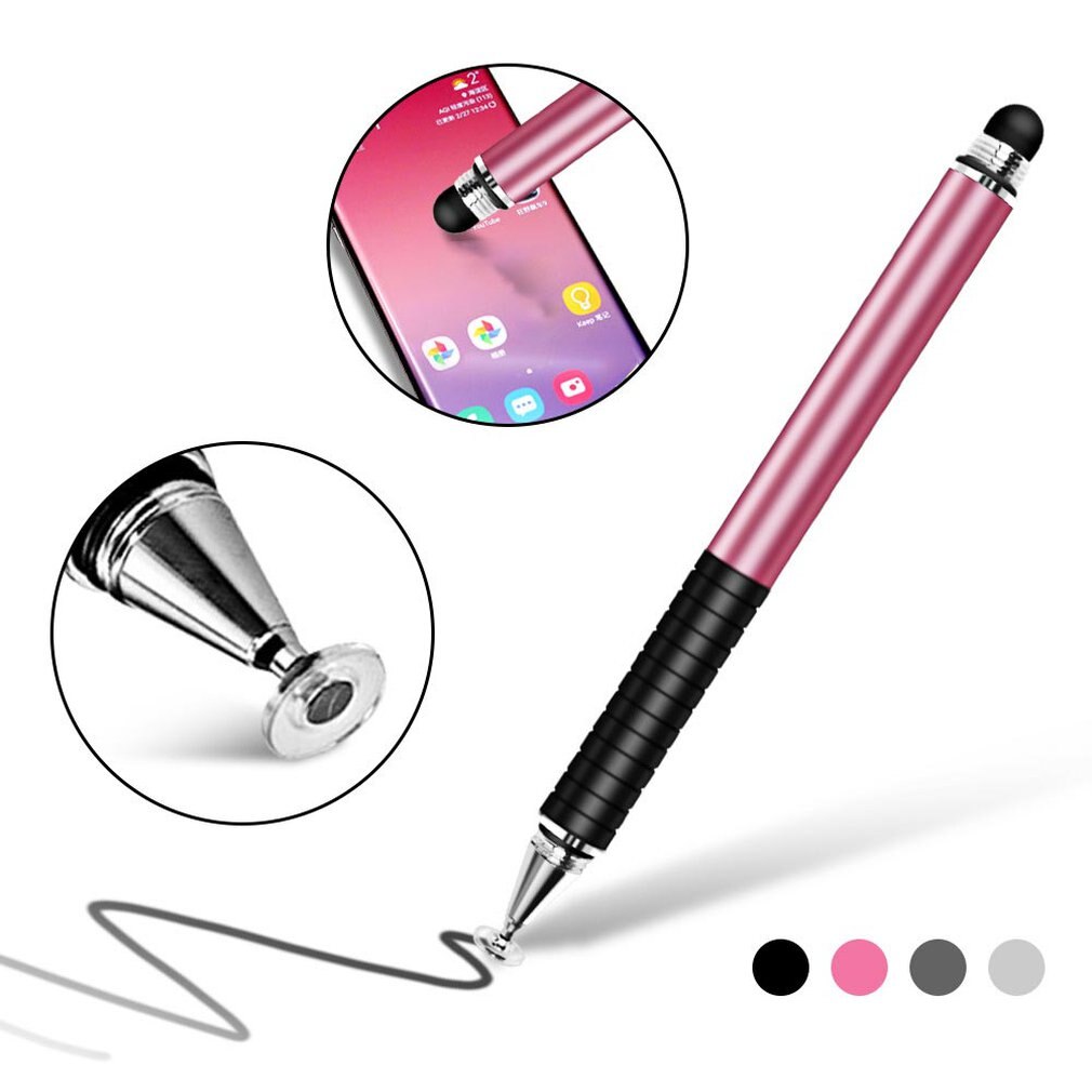 Handschrift Capacitieve Pen Transparante Zuignap Dual Touch Dot Lezen Machine Hoge Stabiliteit Metalen Schilderij Pen: pink