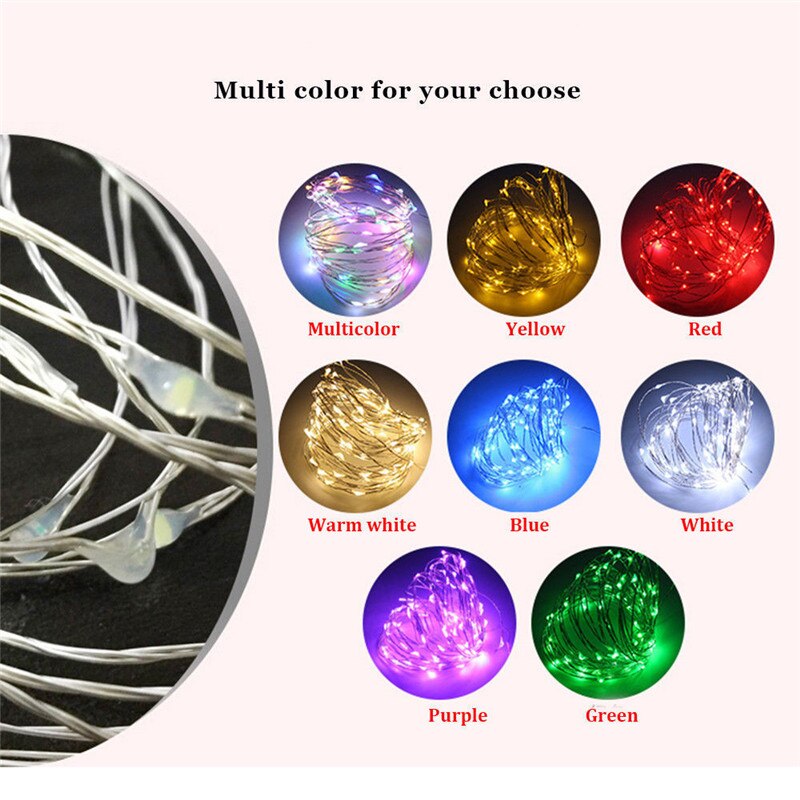 Fairy Light 10M 33ft Starry String Usb 5V Lights Fairy Micro Led Transparante Draad Voor Party Kerst Wedding 9 Kleuren