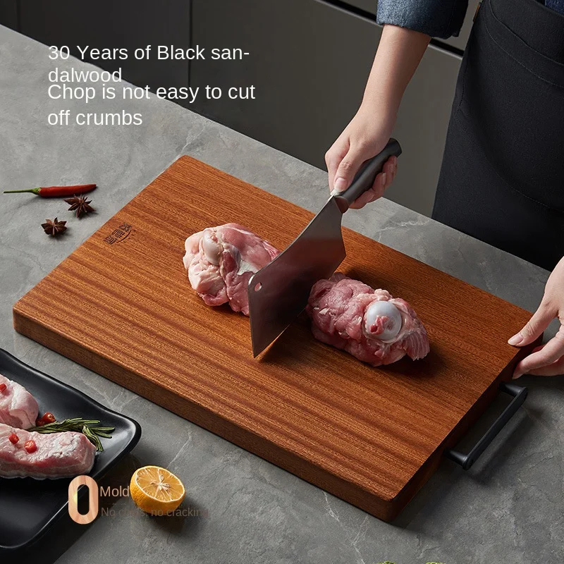 Ebony wood cutting board, kitchen antibacterial and mildew prevention wood chopping board