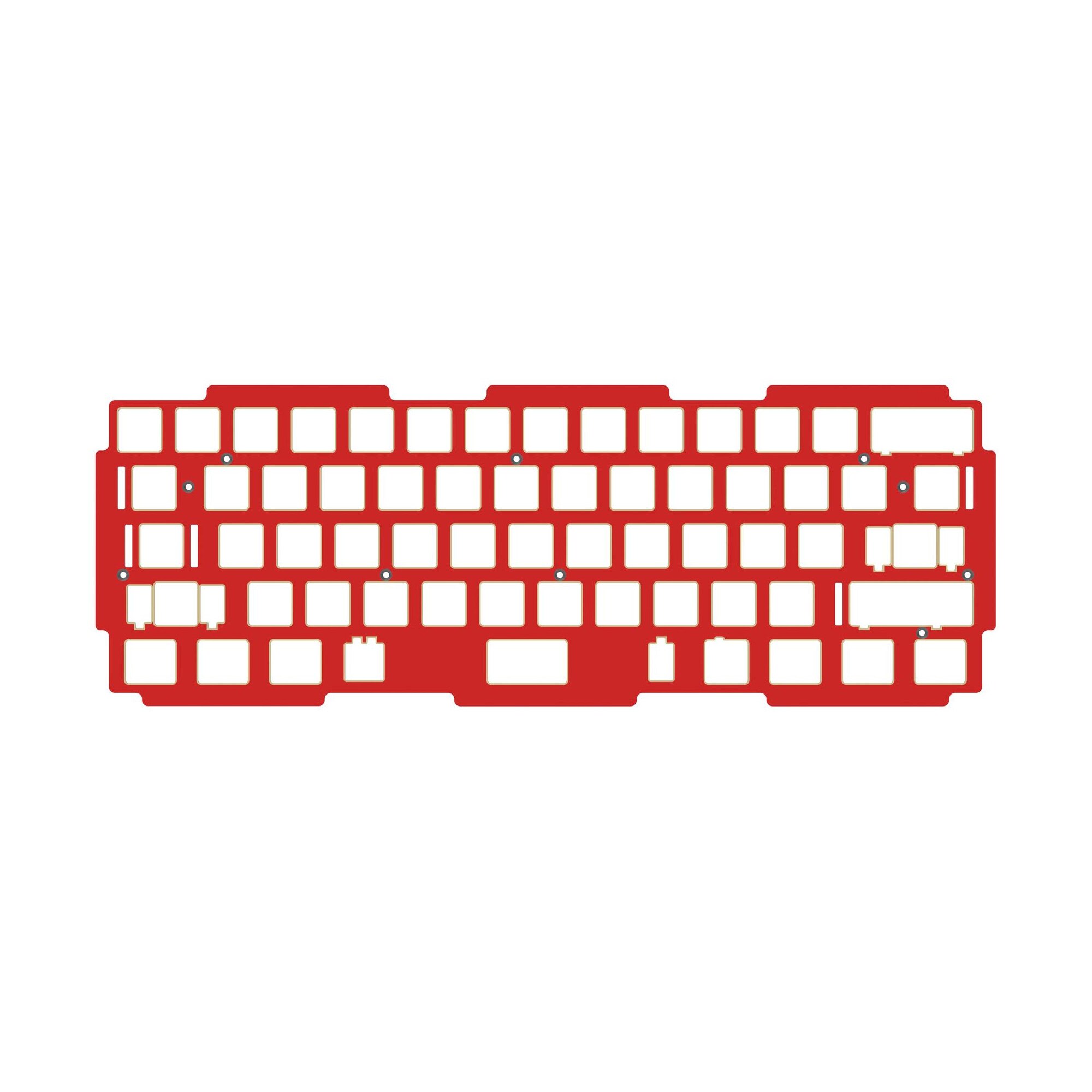 KBDfans D60 FR4 Plate: Red
