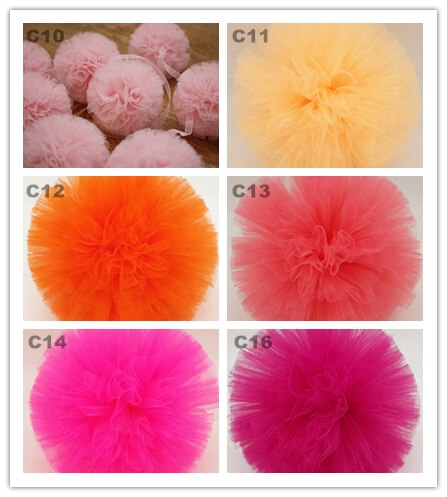 30cmst tyll pompoms fest bröllopsdekoration tyll pom pom