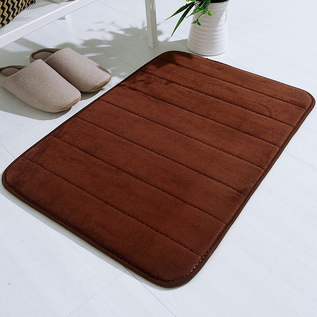 40x60cm Absorberende Zachte Memory Foam Mat Bad Badkamer Slaapkamer Vloer Douche Tapijt Tapijt Decor microfiber memory foam: Coffee