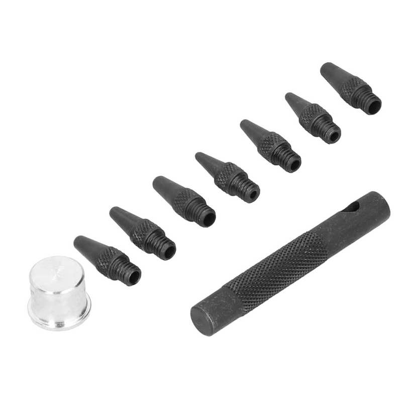 Leather Craft DIY Tool Hole Punch Combination Multiple Specifications 2‑5mm With Anti-slip Handle Round Hole Belt for Leather
