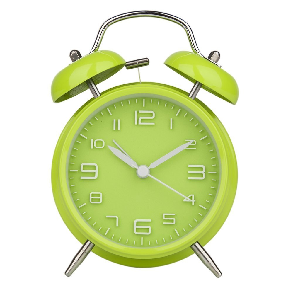 3" Twin Bell Alarm Clock with Stereoscopic Dial, Backlight, Battery Operated Loud Alarm Clock