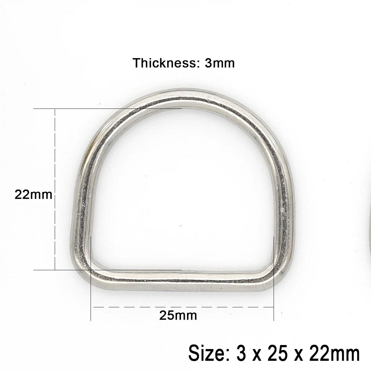 Cierre de hebilla de anillo Dee D de acero inoxidable para Collar de perro mascota, mochila, bolso artesanal de cuero, correa, cinturón, correas, piezas de prendas: Cobre envejecido