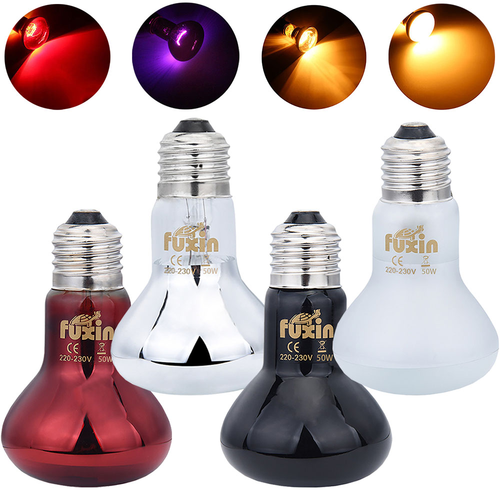 Bombilla LED para Reptiles domésticos, luz infrarroja de 25/50/100W, preservación térmica, para animales domésticos, cerdo, pollo, oveja, aves de corral, 1 unidad