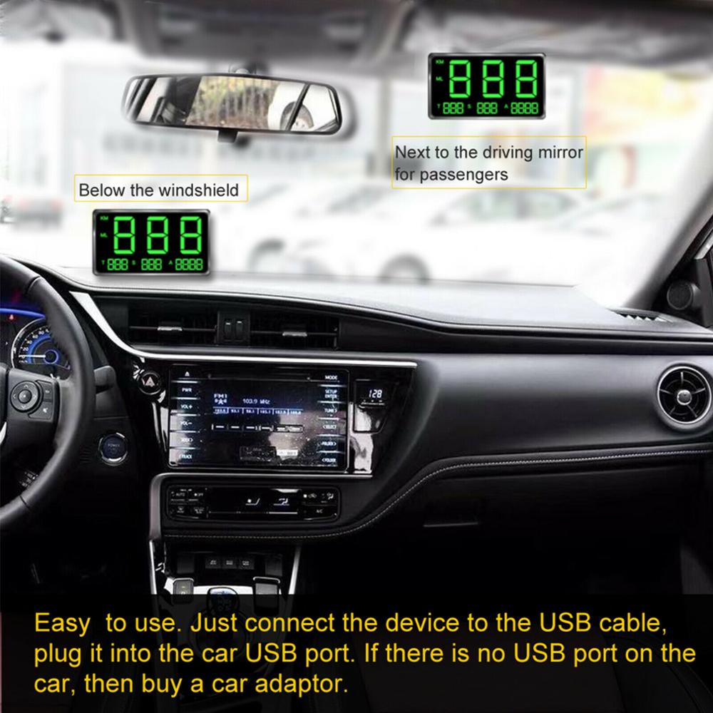 4.5inch Digital Car GPS MPH/KM/h HUD Display Speedometer Bike Motorcycle Car HUD Head-up Display Type Accessories