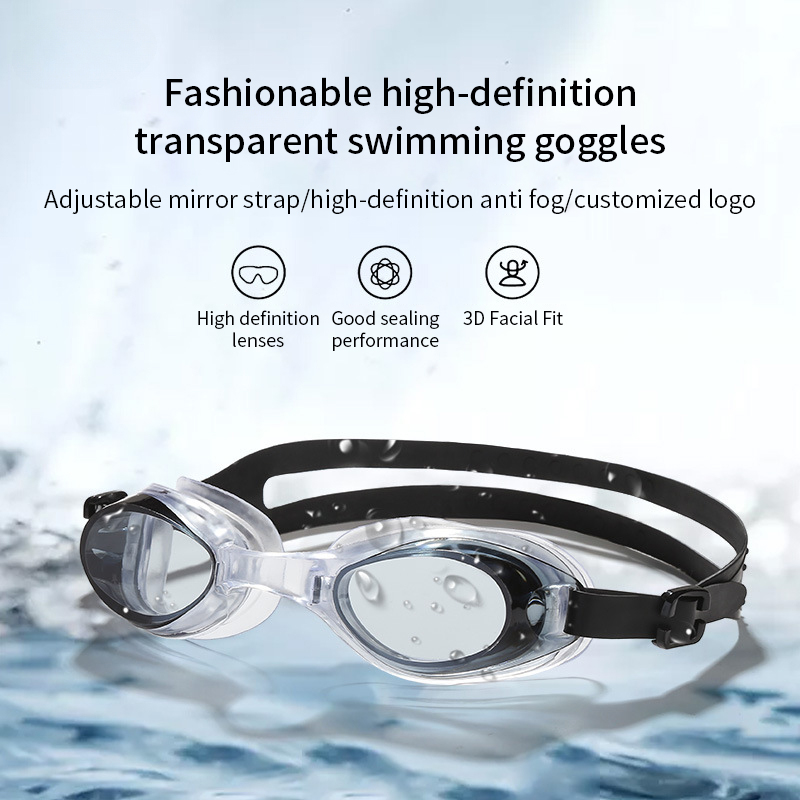 Antibeschlag-wasserdichte Schwimmbrille, Schwimmbad, Schwimmen, Sport, Wasserbrille, Brillen mit Tasche für Männer, Frauen, Jungen, Mädchen