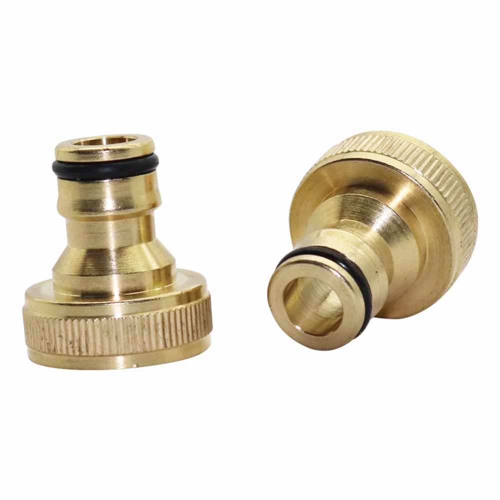 1pc 1/2" and 3/4" Female Thread Brass Copper Quick Connectors joints Home Garden Watering Accessories Car Washing Pipe Fittings