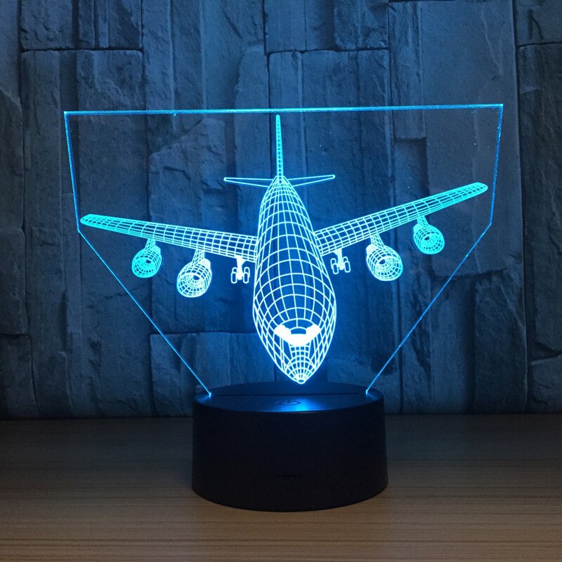 Valentinsdag 7 farveændring 3d hologram lampe fly lyser årsdagen kæreste