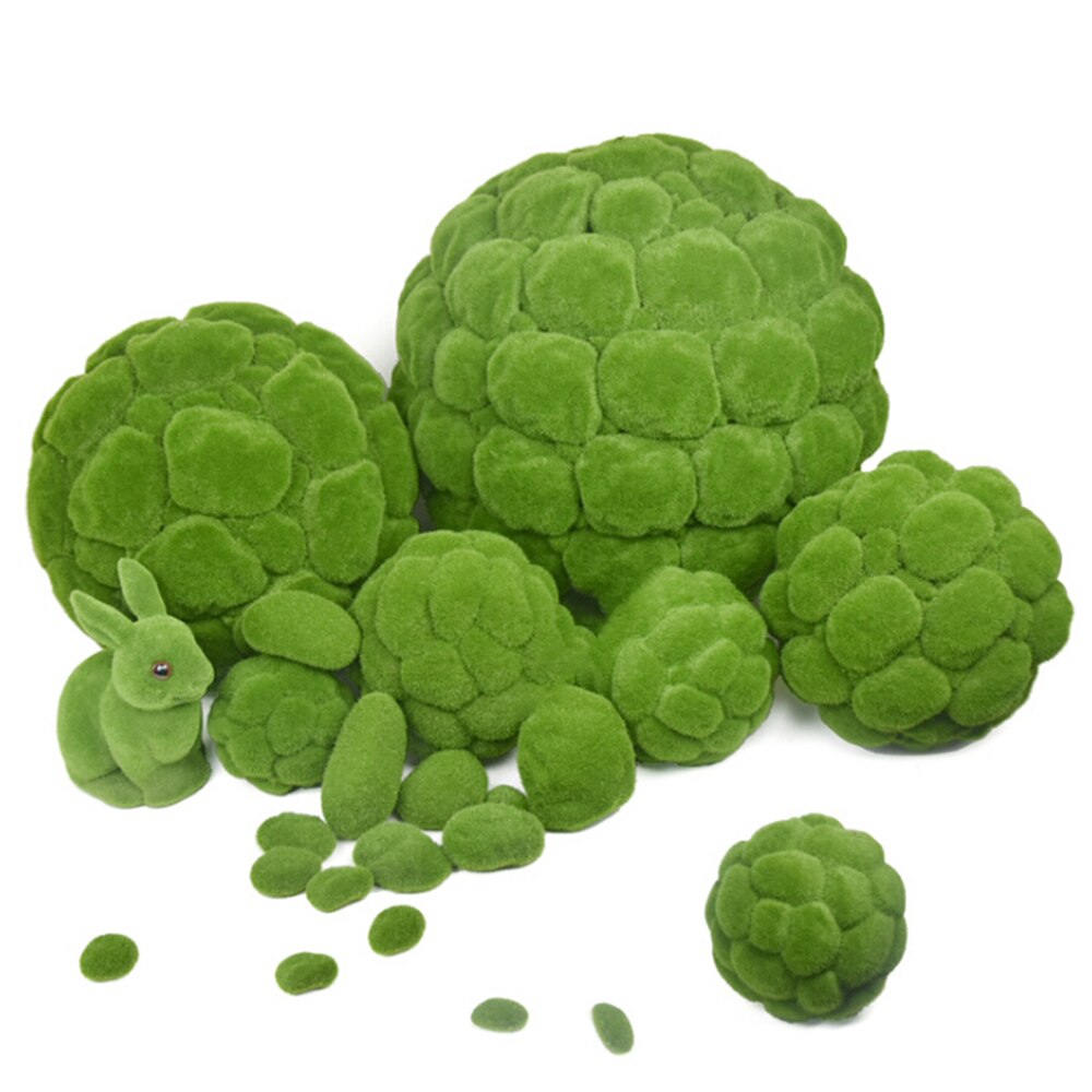 10 Pcs Artificial Moss Balls Simulation Plant Simulation Plant DIY Decoration For Window Home Office Plant Wall Decor