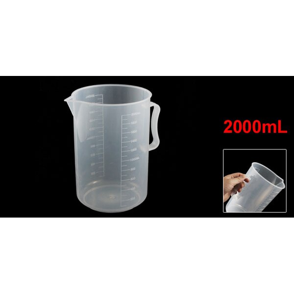 SOSW-Laboratory White Plastic 2000mL MeasuRing Cup Beaker