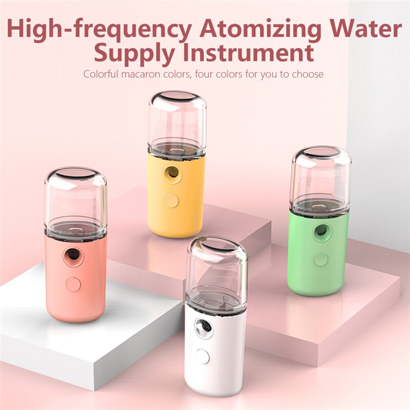 Humidificador de aire portátil, recargable por USB, Mini vaporizador Facial de refrigeración para hogar y oficina, generador de niebla, desinfección de manos