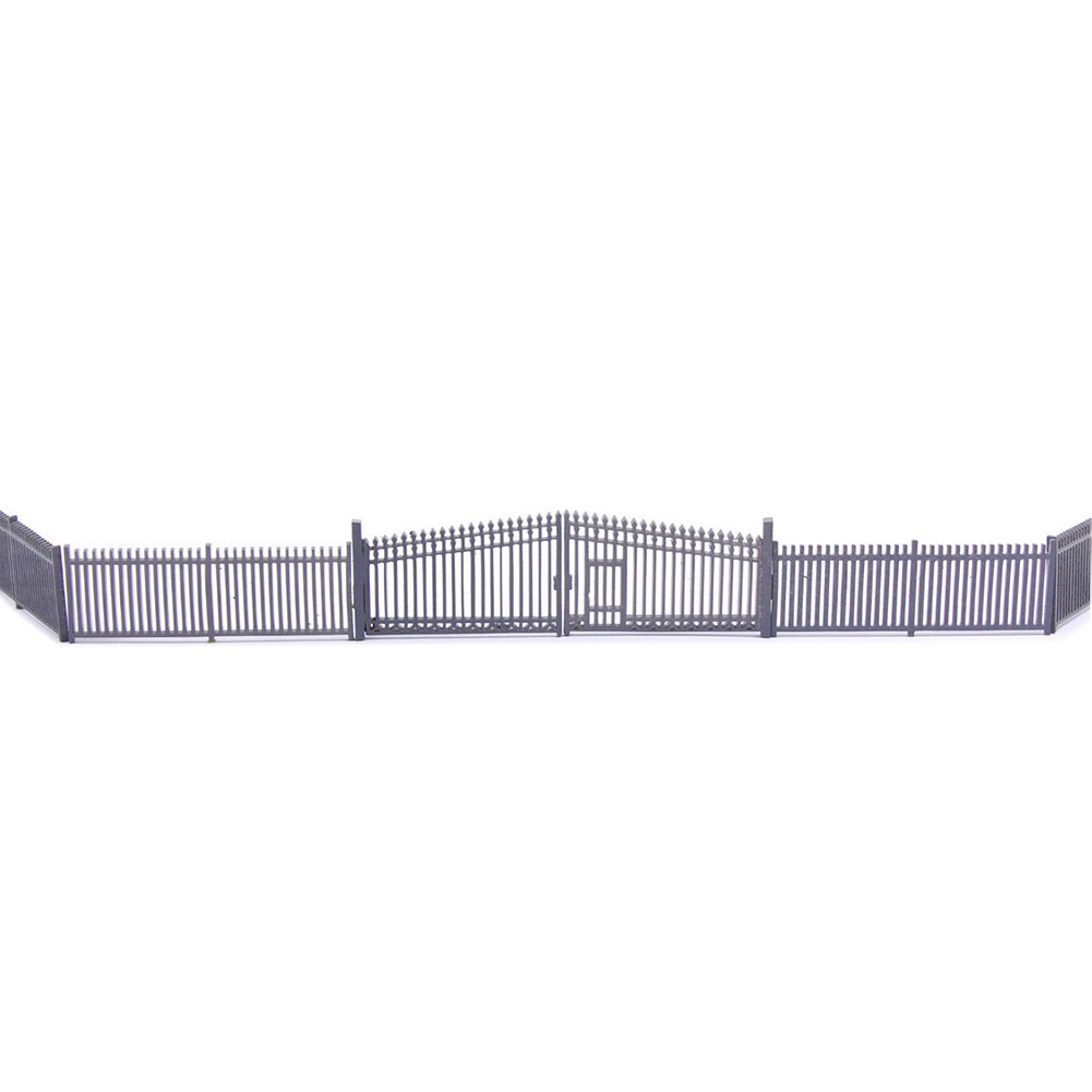 GY46150 Model Train Railway N Scale 1:160 Model Building Fence Wall with Door