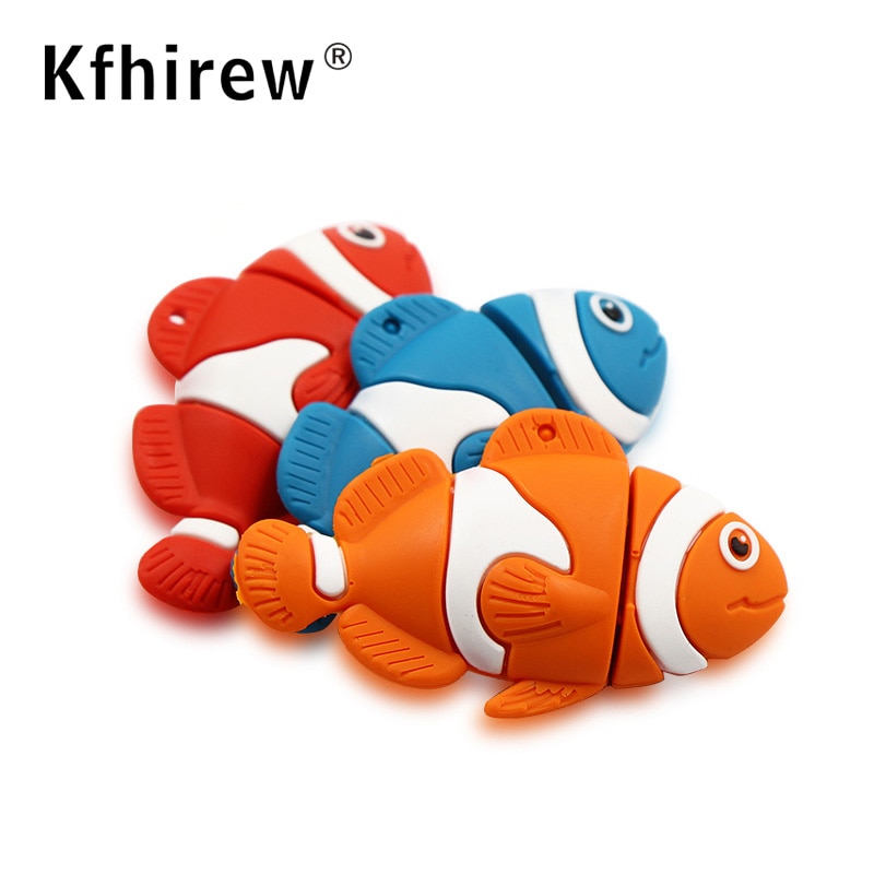 Animal fish Cute flash disk 64GB 32GB 16GB Usb flash drive cartoon memory Stick pen drive pendrive 4GB 8GB memoria usb key best