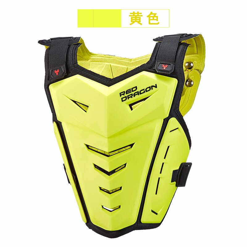 Motorcycle Body Armor Vest Mannen Motocross Riding Jas Motor Protector Off-Road Racing Borst Terug Protector Beschermende Gear: Yellow Vest