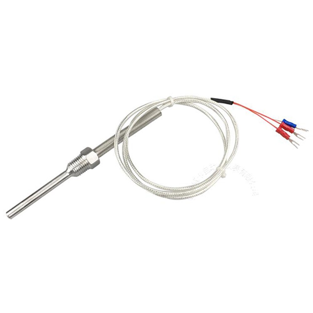 Sonda de temperatura impermeable PT100, 3 cables, resistencia térmica 304, sensor de 50mm con cable de 9m y 10m,