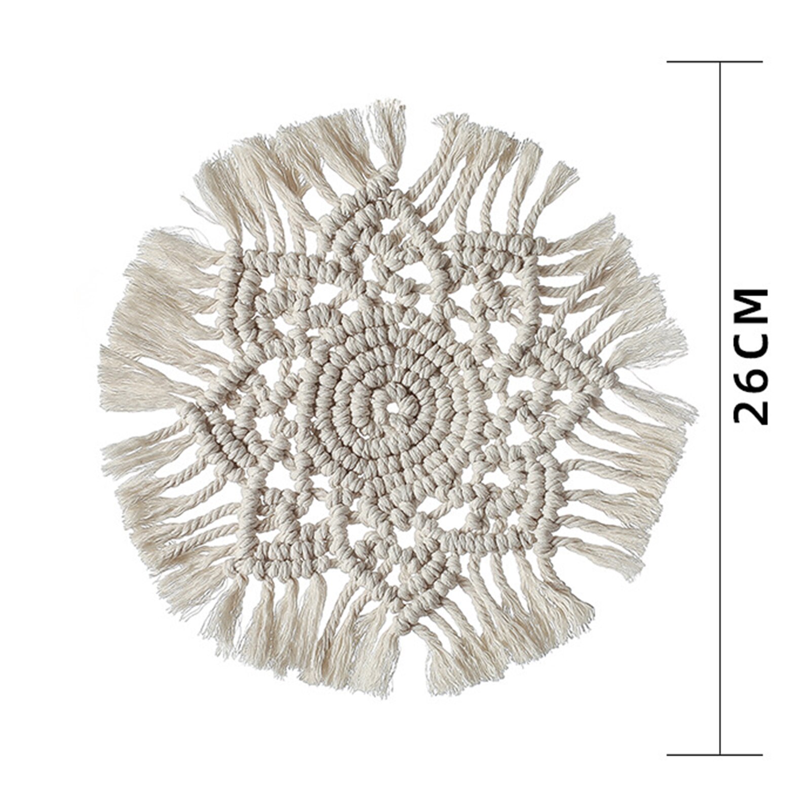 Nordisk rundvävd solrosvärmeisolering macrame placemat kuddeunderlägg