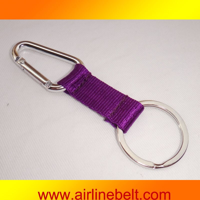 WHWB Simple mousqueton métal anneau personnalité Unique en acier inoxydable porte-clés exquis et beau: VIOLET