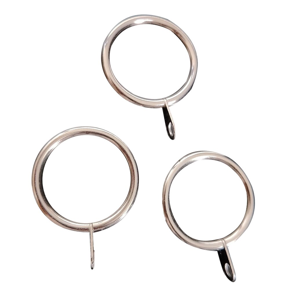 30mm Window Hanging Metal Hooks Curtain Rod Strong Practical Silver