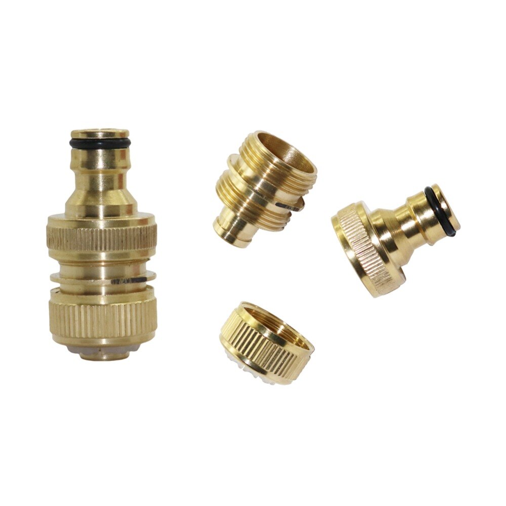 Brass 3/4" Female thread Quick Connectors and Hose Connectors with 3/4" male thread kit Garden irrigation Accessories 1 set