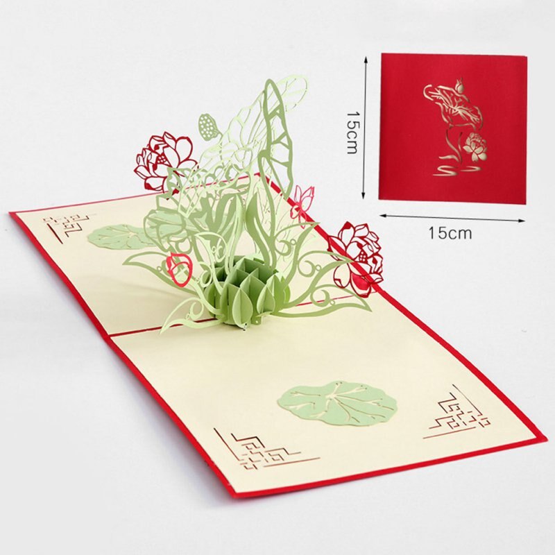 Pop-up Card-3D - Greeting Card Romantic Handmade Anniversary Party Decoration
