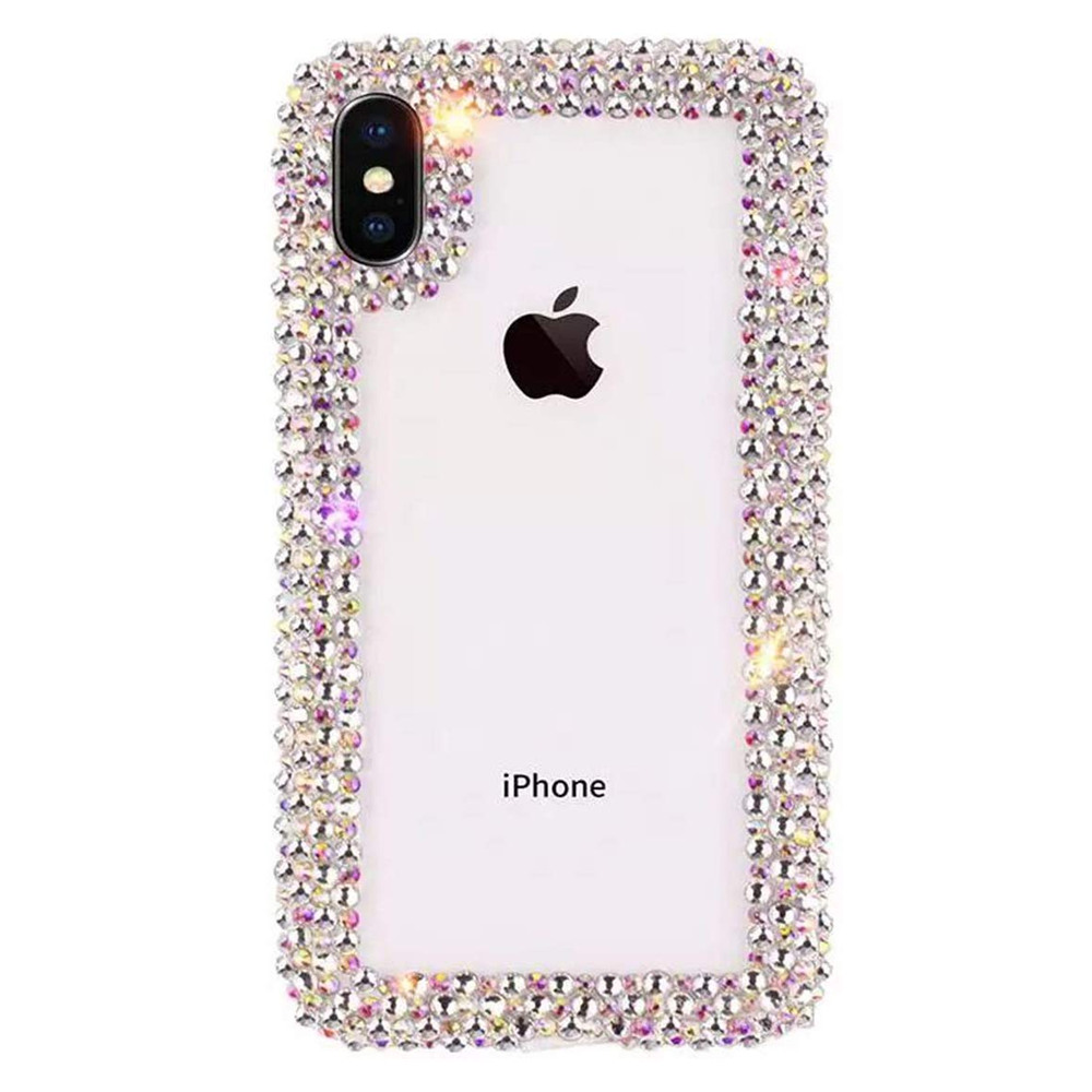 Para iPhone 11 Pro Max funda Xs Max Xr X 10 8 7 6 6s Plus SE cubierta transparente de diamante brillante bonito para mujer