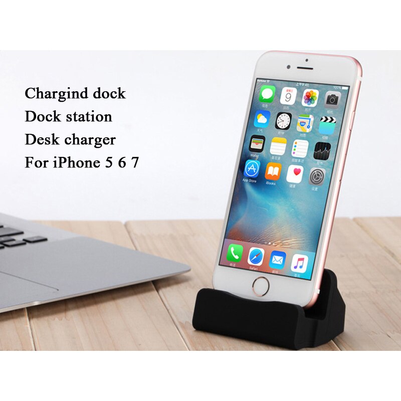 Usb Charger Desktop Stand Docking Station Voor Iphone 7 8 6 6S Plus Xs X Xr Se Xs max 5 5S Se Iphone Opladen Dock Station