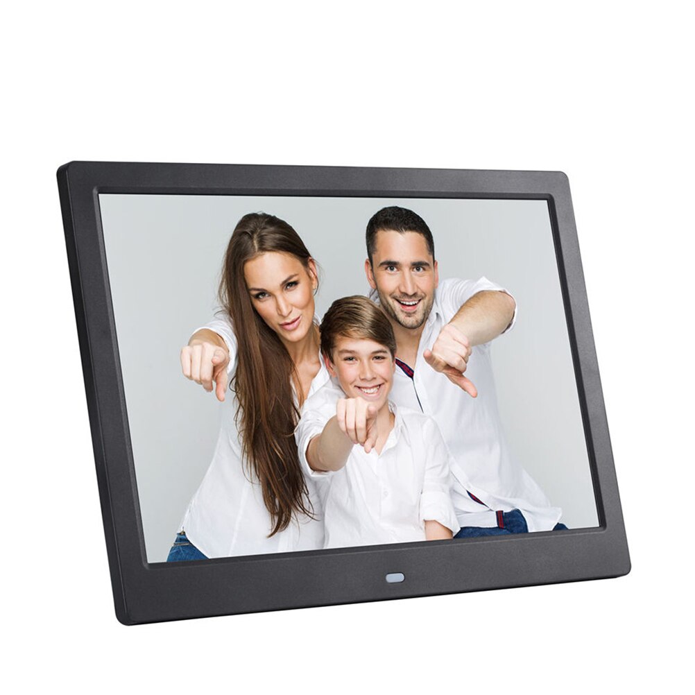 12" HD 1280*800 Digital Photo Frame Picture Mult-Media Player MP3 MP4 Alarm Clock Movie Player For: Black