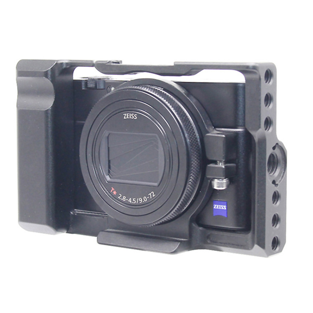Aluminium Beschermende Cover Camera Kooi Voor Sony RX100 M7 Vii 7 Quick Release Plate Bracket Mount Adapter W/1/4 Draad Gat