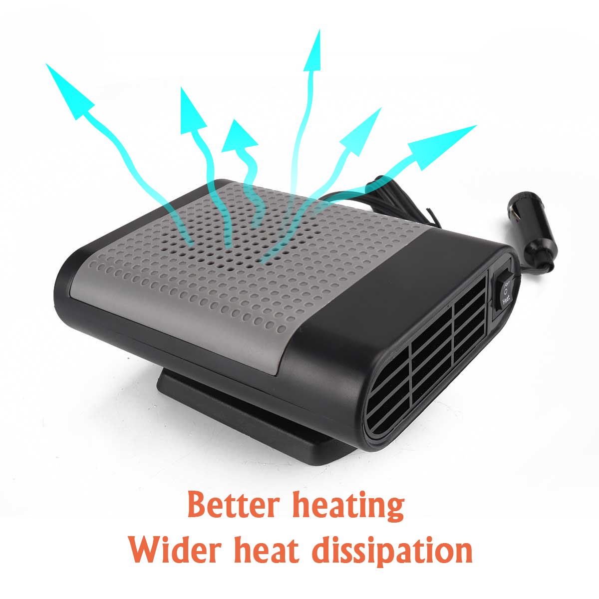 Car Heater 150W 12V Air Heater 2 Speed Adjustable Car Heater Defogging And Defrosting Fan for RV, Motorhome Trailer, Trucks