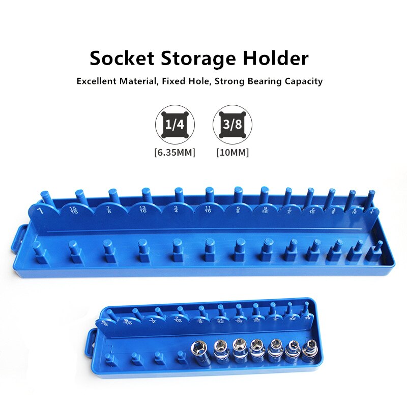 Slot Storage Box Sleeve Bracket Pallet Rack Sleeve Storage Bracket Box Insert Row Guide Rail Socket Placing Tool SAE 1/4" 3/8"