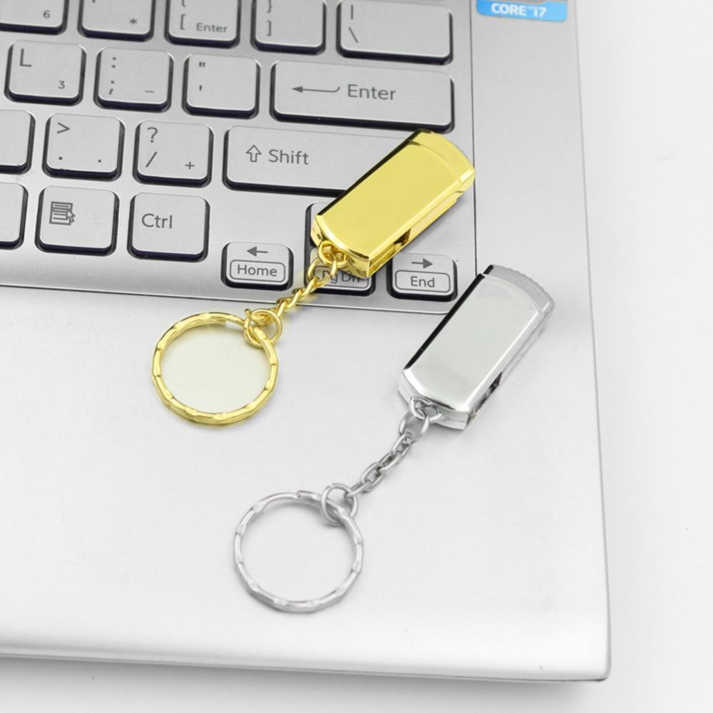 USB 2,0 llavero de Metal USB Flash Drive 16GB 32GB 64GB 128GB pendrive 4GB 8GB 16GB y GB capacidad real Pen Drive usb