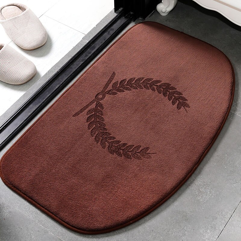 Flannel bademåtte tyk memory skum grå badeværelsestæpper absorberende toilettæppe hjem hotel brusebad prægede gulvmåtter tapis