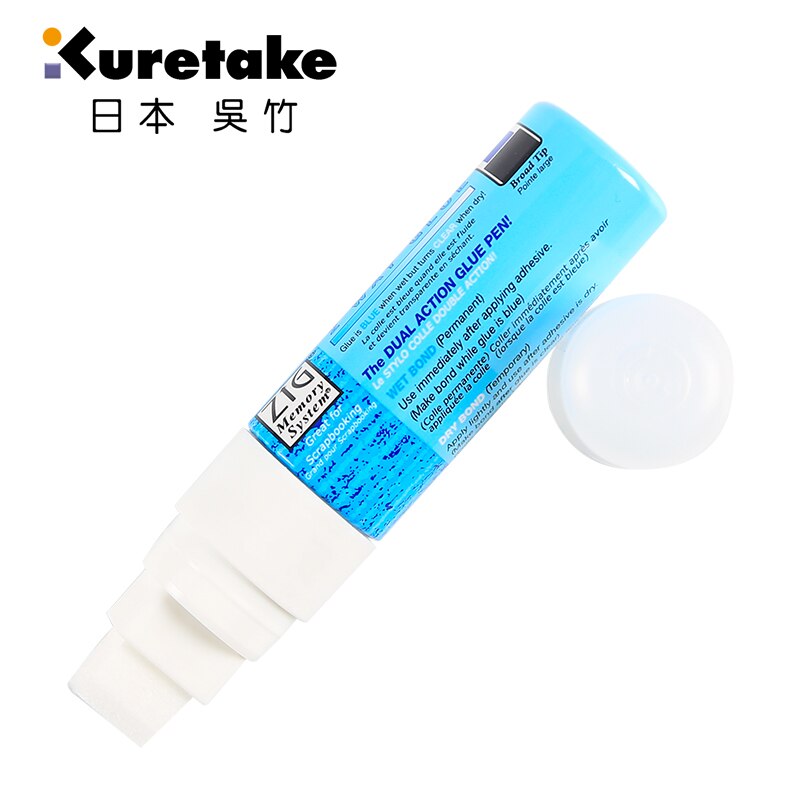 1pc Zig Kuretake système de mémoire 2 voies colle stylo japon 1mm 2mm 4mm 15mm bricolage pour carte de voeux enveloppes affiche collage Permanent