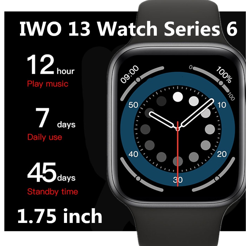 Original IWO 13 Smart Uhr Serie 6 Frauen Männer Unterstützung Bluetooth Anruf Herz Rate Besser Als IWO 12 Pro W56 smartwatch Für IOS