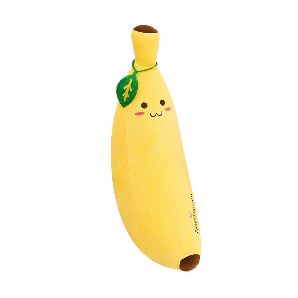 1pcs Soft Banana Plush Pillow Cushion Yellow Banana Plush Toy Hugging Pillow Cartoon Fruit Plush Doll Toy Birthday: 19.7 inch
