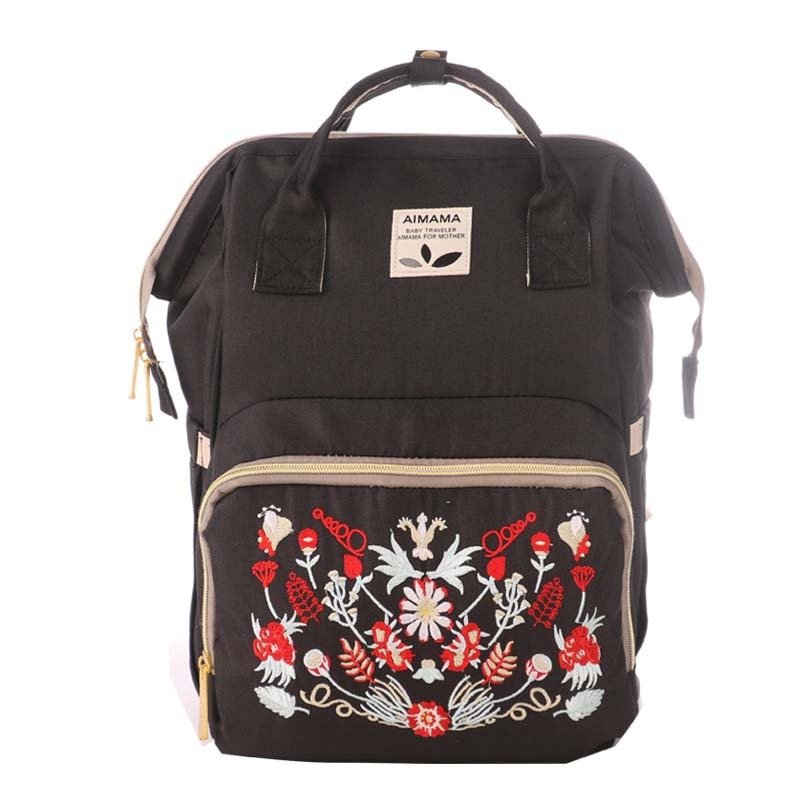 printed flower diaper bag, nappy bags , mom backpack