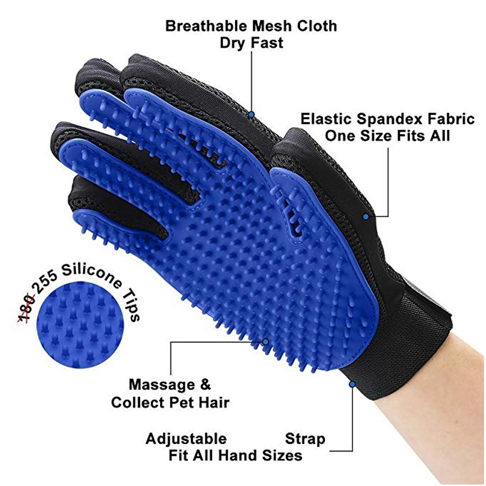 Haustier Katze Pflege Handschuh für Katzen Haar Kamm hecheln Haustier Deshedding Pinsel Handschuh für Ebene Hund Haustier Haar Handschuhe für katze Hund Pflege