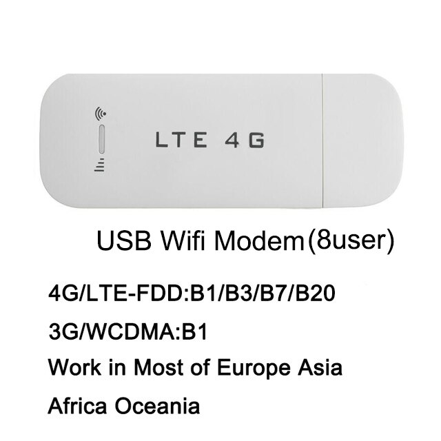 Yizloao vandtæt udendørs 4g cpe router 150 mbps cat 4 lte routere 3g/4g sim-kort wifi router til ip kamera / udendørs wifi coverag: Usb wifi-modem