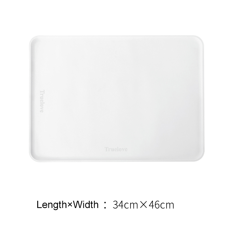 Truelove Silicone Pet Feeding Mat Spills Protects Floors Waterproof Placemats Dog Cat Water Bowl Raised Pets Accessories TLX3111: WHITE