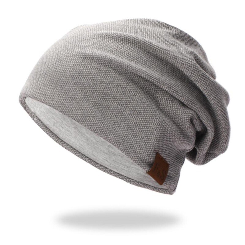 Gorro ligero informal térmico elástico de punto de algodón, gorro cálido para otoño y primavera, ropa deportiva