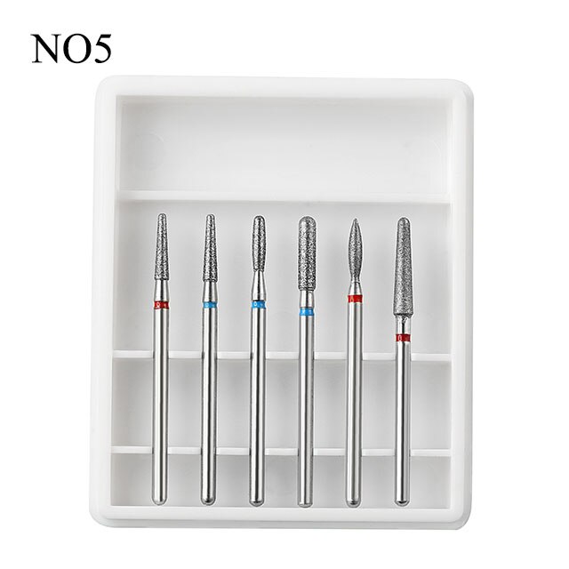 6 unids/set manicura uñas taladro eléctrico Kit de uñas de piedra de corindón cortadores polaco manicura Accesorios: 5