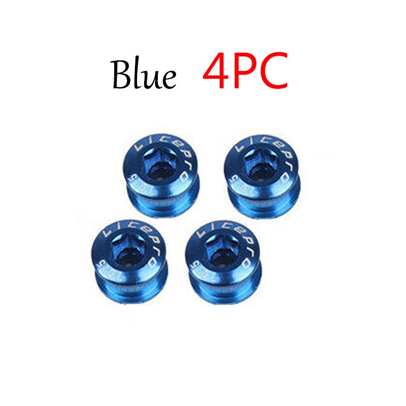 5Pcs Litepro 8.5Mm Mtb Kettingblad Bouten Double/Triple Speed Disc Aluminium Fiets Crankstel Bouten Mountain Road fietsen Onderdelen: 8.5mm-Blue-4PCS