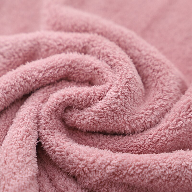 Pet Towel - 70x140cm - Quick Dry Coral Fleece - Absorbent Microfiber Bath Towel for Dogs: Pink